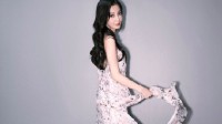 Angelababy Radiates Charm in Colorful Floral Dress, Revealing Back and Cascading Long Hair