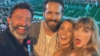 Hugh Jackman and the "Naughty Couple" Attend a Game, Share a Photo with Taylor Swift
