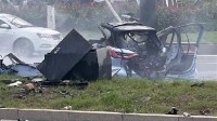 蔚来撞柱解体后起火 官方再回应：车速太快为主因