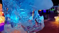 哈尔滨巨龙冰雕被小游客掰掉牙齿 管理方：不追究