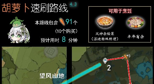 《原神》高效胡萝卜位置一览