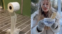 外网大热视频：到底有多冷 才能把卫生纸冻在空中？