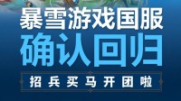 暴雪国服团队开启招聘！招兵买马开团啦