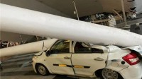 印度最大国际机场屋顶因暴雨坍塌：已造成1死8伤