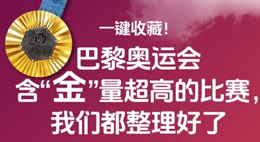 2024巴黎奥运会金牌日历 巴黎奥运会赛程表一览