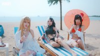《妮姬》真人COS宣传PV：性感美少女沙滩玩水