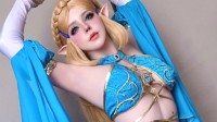 巴西美女COS《塞尔达》公主 泳装美体肉感身材突出