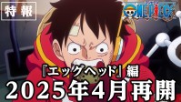 动画《海贼王》“蛋头岛篇”确定停播！明年4月再开
