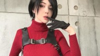 俄妹COS《生化4RE》艾达王 肉感黑丝远超原版身材