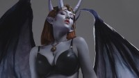 俄妹COS《博德3》内衣版恶魔 衣不蔽体的极致魅惑
