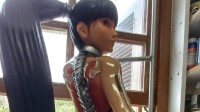 网友3D打印《剑星》女主雕像 肤质战衣光滑油亮