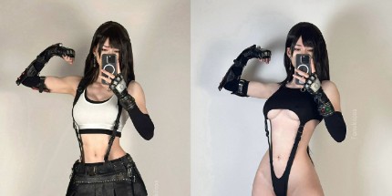 健身妹子COS赏：健壮手臂+杨柳细腰