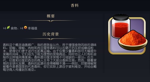 《文明7》香料作用介绍