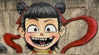 《哪吒2》主题墙绘走红!小学生独自完成申小豹墙绘