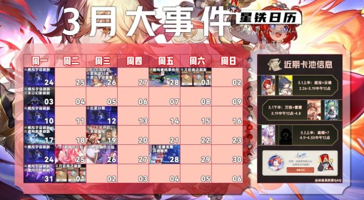 《崩坏星穹铁道》3月大事件时间表 3月有什么活动