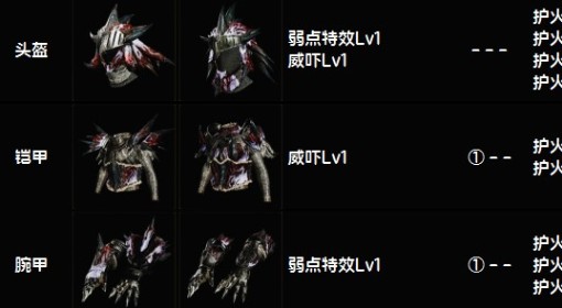 《怪物猎人：荒野》下位护火龙套装图鉴