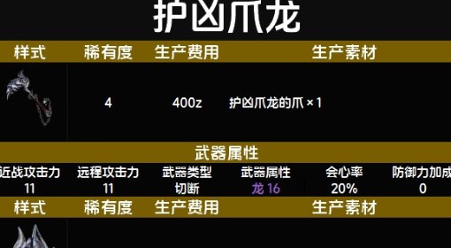 《怪物猎人：荒野》随从猫护凶爪龙套装图鉴