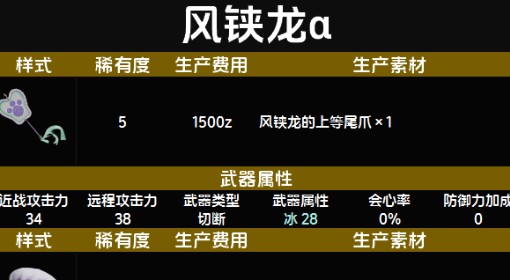 《怪物猎人：荒野》随从猫风铗龙α套装图鉴