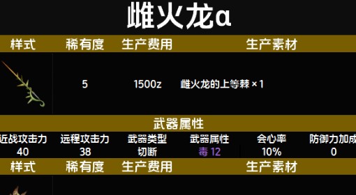 《怪物猎人：荒野》随从猫雌火龙α套装图鉴