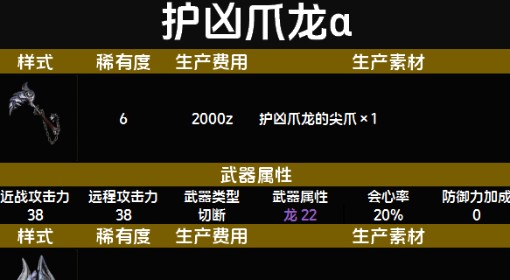 《怪物猎人：荒野》随从护凶爪龙α套装图鉴