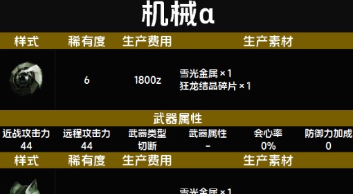 《怪物猎人：荒野》随从猫机械α套装图鉴