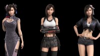 3D大佬渲染《FF7RE》蒂法不同服装 你最喜欢哪套？
