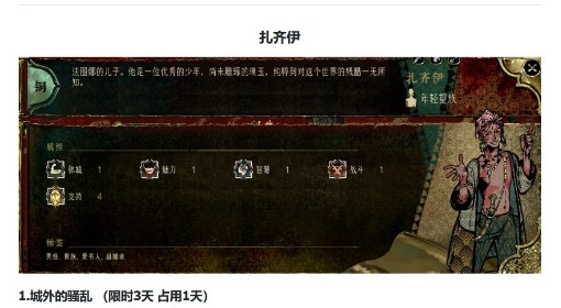 《苏丹的游戏》扎齐伊事件及效果一览
