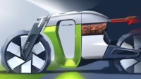 斯柯达致敬其首款摩托车 展示概念电动咖啡机车