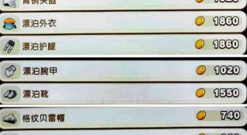 《幻想生活i》王都商店出售物品一览