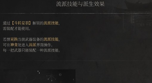 《明末：渊虚之羽》流派技能与派生效果说明
