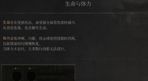 《明末：渊虚之羽》生命与体力说明