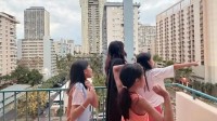 贾静雯带三个女儿夏威夷度假遇海啸警报：逃难的感觉