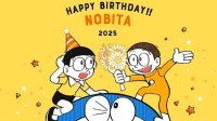 《哆啦A梦》野比大雄迎来61岁生日 官方发贺图庆祝