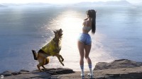 《第一后裔》官方夏日清凉美图：艳阳下的完美腰臀比
