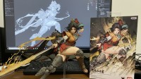 玩家用AI制作《猿公剑》大白腿美女手办！制作人转发