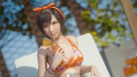 《最终幻想7》3D新图！少女尤菲的夏日小憩