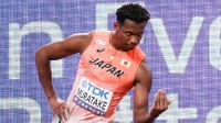 日本黑人田径选手 赛前jojo立 然后成唯一晋级的