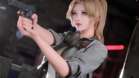 性感韩援Yasal消光困兽cos：破洞牛仔裤飒爽马尾辫
