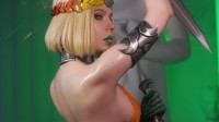美女推主《哈迪斯2》Cos：性感包臀裙勾勒完美曲线