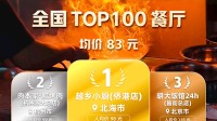 高德国庆指南：全国TOP100餐厅：均价仅83元！