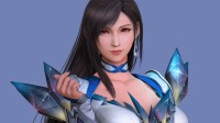 3D大神让蒂法穿上白皇后服装：大雷肉腿带劲十足！
