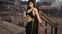 《FF7RE》蒂法MOD：黑色健身装尽显魅力身材