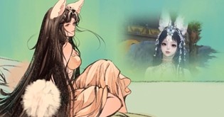 手里桃竹劍,腰間曲奇香,長發(fā)及地的狐耳美人！