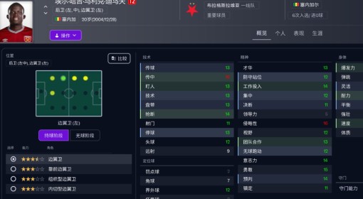 《足球经理26》左边翼卫球员推荐