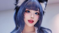 韩援Yasal最新日常美照！猫耳俏女仆蓝发有酥胸